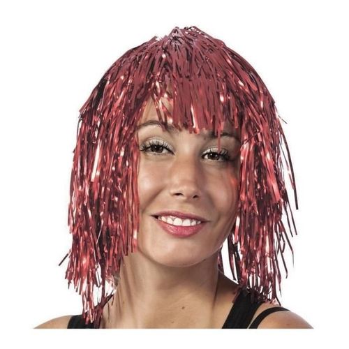 1 Perruque Disco/Année 80 Rose Fuchsia Métallique Pour Adulte Ref/22409