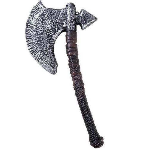 Hache Médiévale Factice Ptit Clown - Accessoire De Déguisement Mixte - 46 Cm - Gris Et Noir