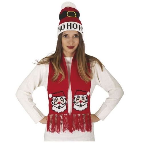 Bonnet Et Écharpe Père Noël Adulte - Ptit Clown - Rouge Blanc Noir - Garantie 2 Ans