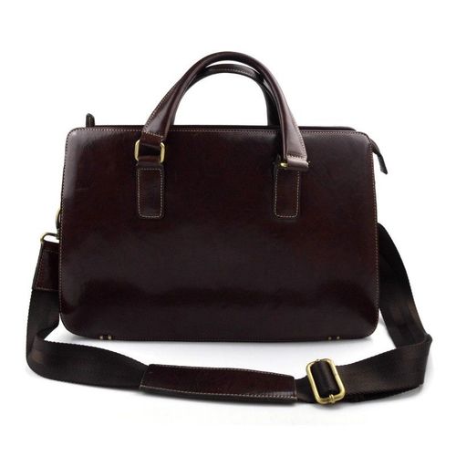 Sac a main cuir bandoulière homme femme messenger sac d'épaule brun