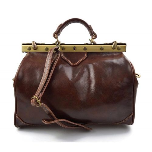 Sac docteur doctor bag cuir sac main cuir sac femme sacoche d'èpaule brun