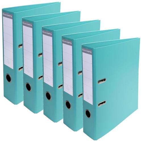 Exacompta Lot De 5 Classeurs À Levier Pvc A4 Dos De 70mm. - Vert Clair