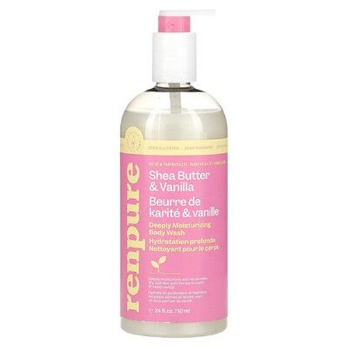 Renpure Beurre De Karité Et Vanille, Gel Douche Hydratant En Profondeur, 710 Ml 