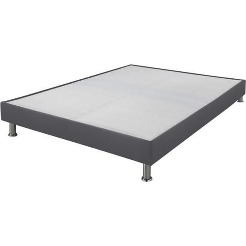 Sommier Tapissier + Jeu De Pieds 160x200 Omega Anthracite 2x17 Lattes