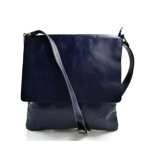 Bandoulière en cuir sac bleu homme messenger sac d'épaule cuir
