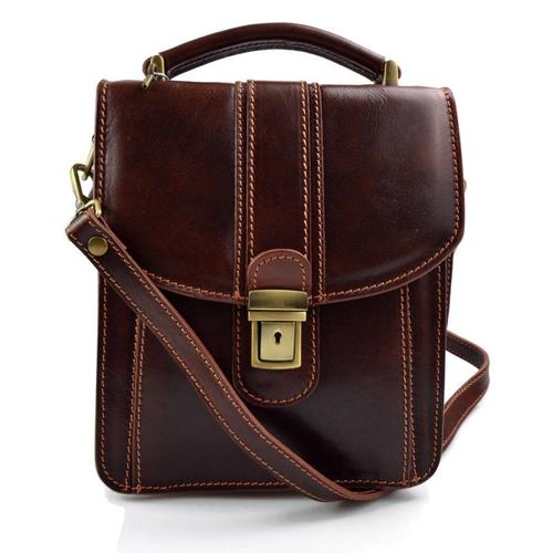 Bandoulière en cuir sac en cuir sac homme sac à bandoulière homme messenger marron