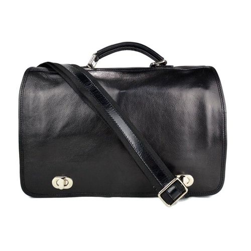 Sac à main cuir vèritable organisateur sacoche serviette sac de travail sac cartable noir