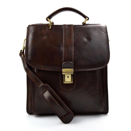 Bandoulière en cuir sac homme femme messenger sac d'épaule sac postier sac hobo marron fonce