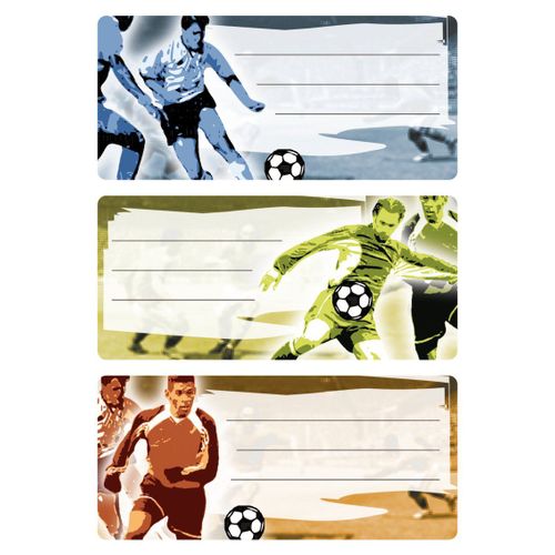 Herma Étiquettes 5598 De Nom Manche Pour L'école, Foot, Format 7,6 X 3,5 Cm, Contenu Par Contenu?: 9 Étiquettes
