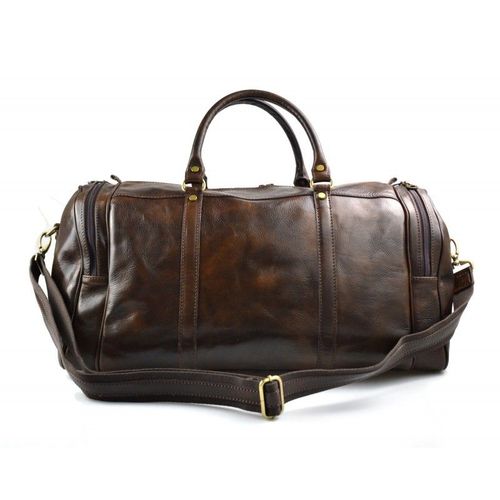 Sac de voyage en cuir homme femme bandoulière en cuir véritable sac de sport sac bagage à main brun