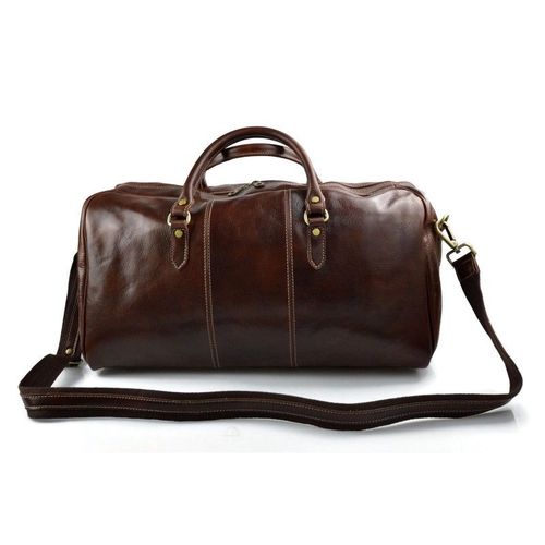 Sac de voyage en cuir homme femme bandoulière en cuir véritable sac de sport sac bagage à main brun
