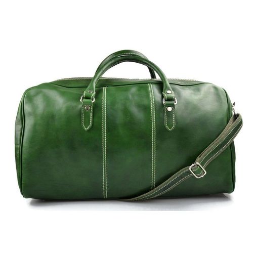 Sac de voyage en cuir homme femme bandoulière en cuir véritable sac de sport sac bagage à main vert