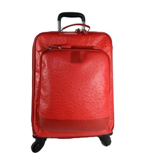 Valise trolley voyage en cuir rouge sac voyage de bagages a main en cuir sac de cabine sac en cuir