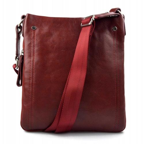 Sac en cuir sac à bandoulière homme femme rouge sac d'épaule bandoulière en cuir