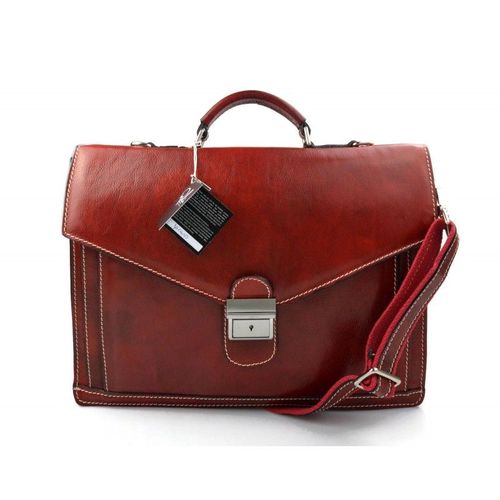 Sac a main cuir bandoulière homme femme messenger rouge