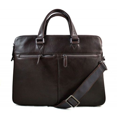 Sac cuir d'èpaule sac postier sac en cuir homme femme brun foncè