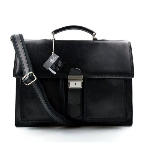 Sac serviette mallette à main cuir bandoulière en cuir sac en cuir noir