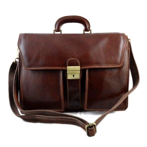 Sac serviette à main cuir bandoulière en cuir sac en cuir sac homme brun