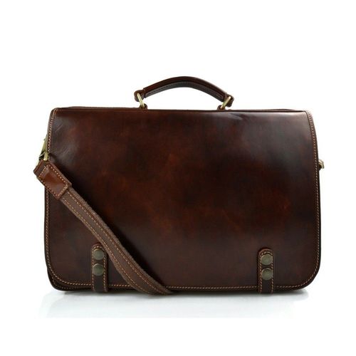 Sac à bandoulière en cuir sac homme femme sac d'épaule messenger sacoche organisateur marron sac cartable