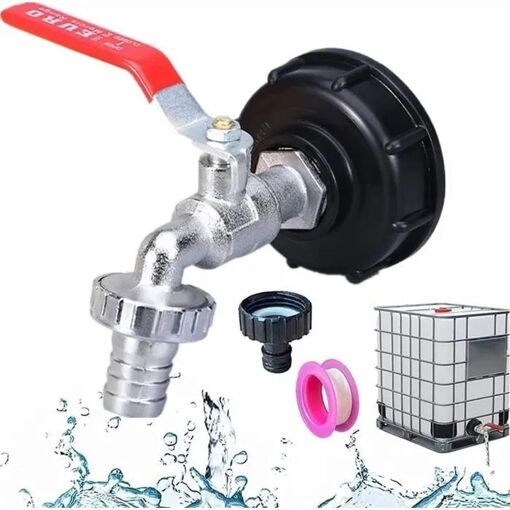 ZISONIX Robinet Cuve 1000l, 3/4" Adaptateur de Réservoir en Alliage...