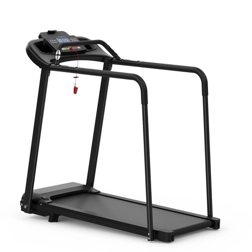 Tapis de course pliable- Vitesse 1-12 km/h- 2 niveaux d'inclinaison-