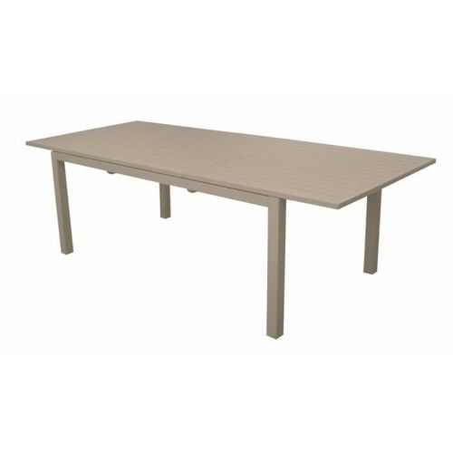 Table De Jardin Rectangulaire Extensible Genes - Creme 160/240 Cm