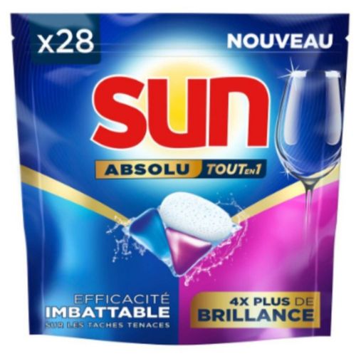 Capsules lave-vaisselle Sun Absolu tout en 1 x28