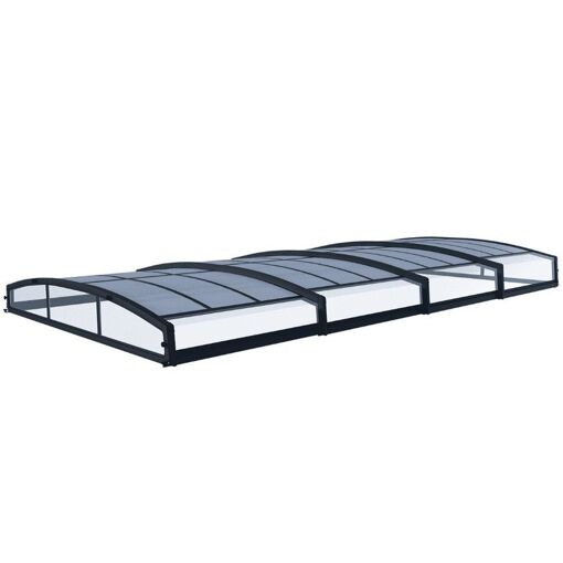 Palram - Abri de piscine t&eacute;lescopique 4x8m noir 706018