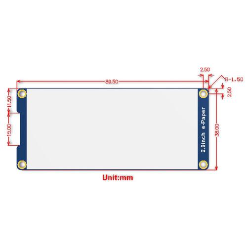 Écran D'affichage Encre Électrique De 2,9 Pouces Module Papier Électronique 296x128 Prise Charge Spi Actualisation Consommation D'énergie Ultra Faible Angle Vision Large