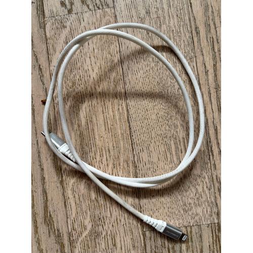 Cable chargeur iPhone Usb-C vers Lightning blanc 