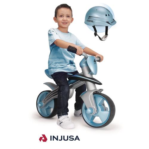 Injusa Balance Bike Jumper Bleu + Casque