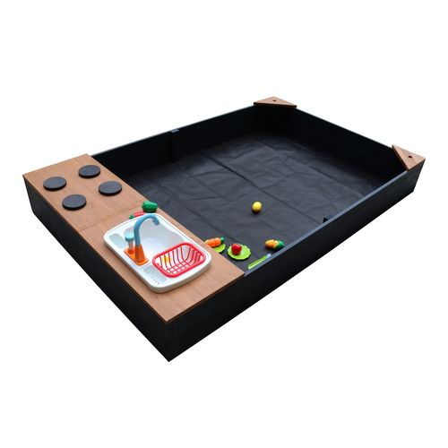 Axi Kelly Bac A Sable Avec Cuisineette Anthracite Marron