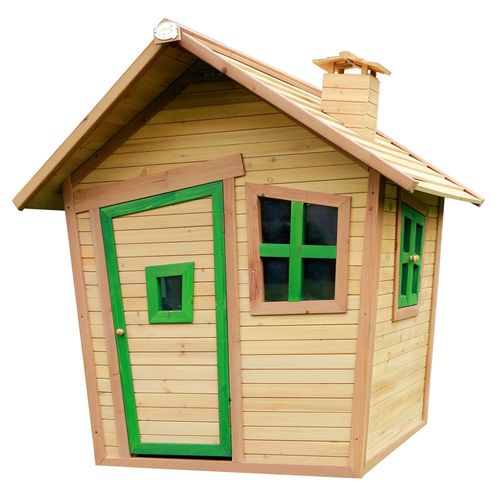 Cabane En Bois Fsc | Maison De Jeux Pour L'extérieur / Jardin En Marron & Vert | Maisonnette / Cabane De Jeu Avec Des Fenêtres - Axi Alice
