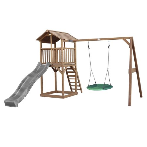 Axi Beach Tower With Summer Nest Swing Brown - Toboggan Gris