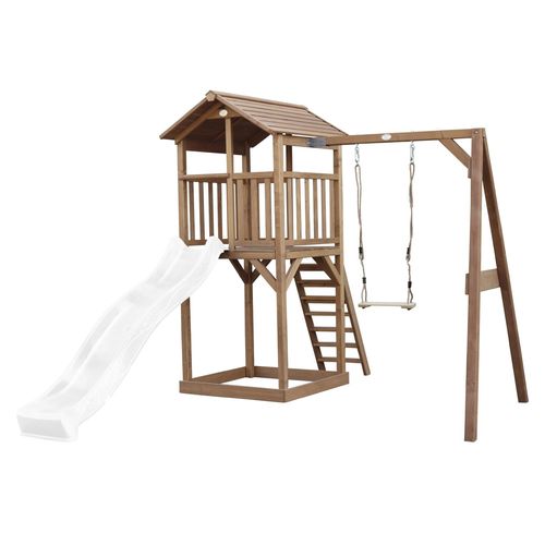 Axi Beach Tower With Single Swing Brown - Toboggan Blanc