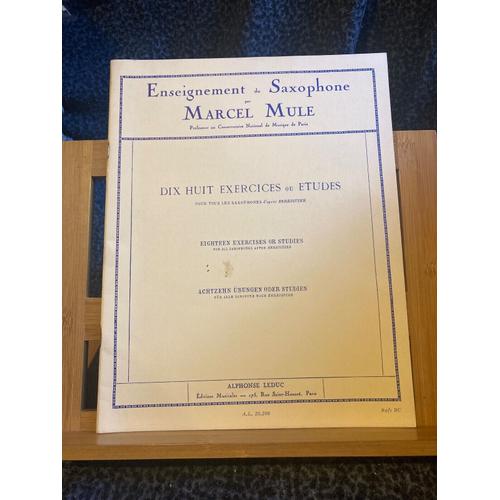 Marcel Mule 18 Exercices Ou Études De Berbiguier Partition Saxophone Leduc