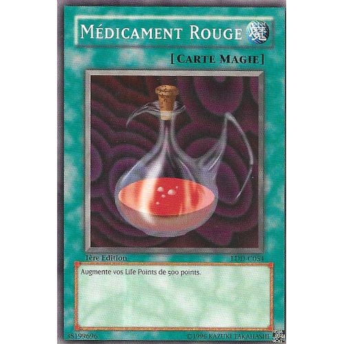 Carte Yu-Gi-Oh ! - Médicament Rouge Ldd-C054 [Premiere Edition 1] Vf