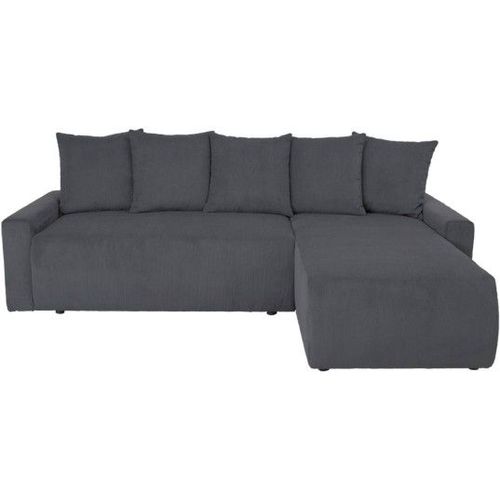 Canapé Lit Shelby Angle Droit Convertible Gris Foncé