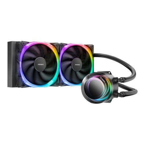 Antec VORTEX 240 ARGB - Système de refroidissement liquide de processeur - Taille de radiateur : 240 mm - (pour : AM3, AM4, LGA115x Socket, LGA1200, LGA1700, LGA20XX) - cuivre - 120 mm