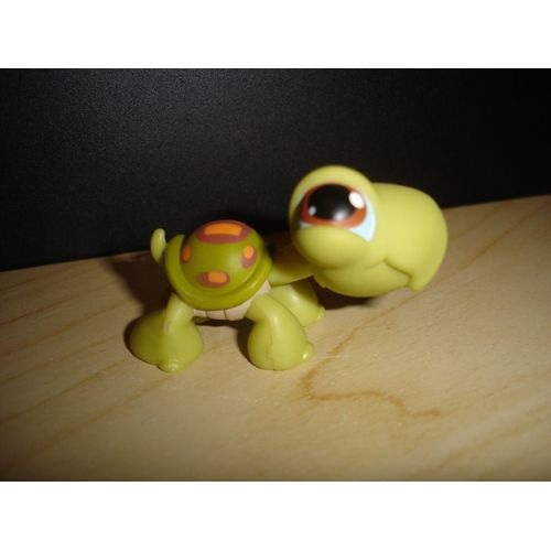 Petshop - Tortue Verte Carapace Verte Et Orange, Yeux Bruns N°8