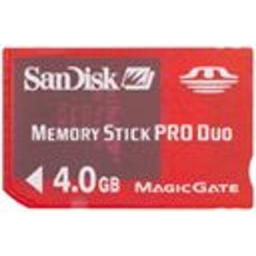 Sandisk SDMSG-4096 - Carte mémoire 4 Go - Memory Stick Pro Duo Gaming MagicGate Pour Sony Psp - Rouge
