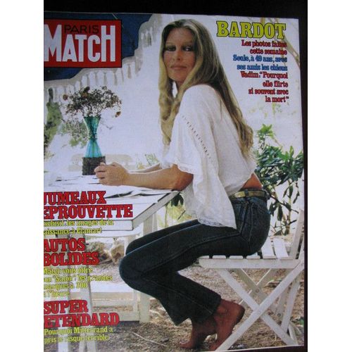 Paris Match Du 21 Octobre 1983  N° 1795 : Brigitte Bardot - Jumeaux Éprouvette - Autos Bolides