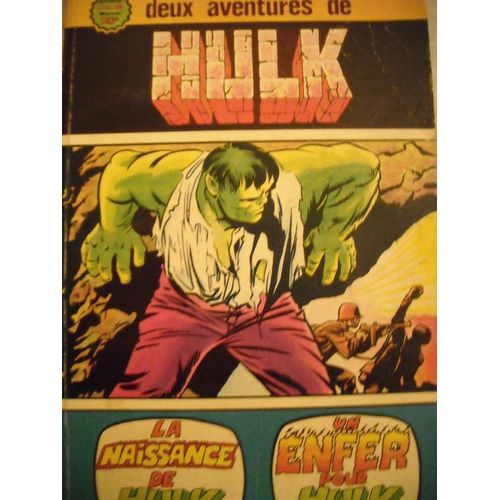 Deux Aventures De Hulk N° 1 La Naissance De Hulk - Un Enfer Pour Hulk