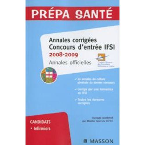 Annales Corrigées Concours D'entrée Ifsi - Annales Officielles