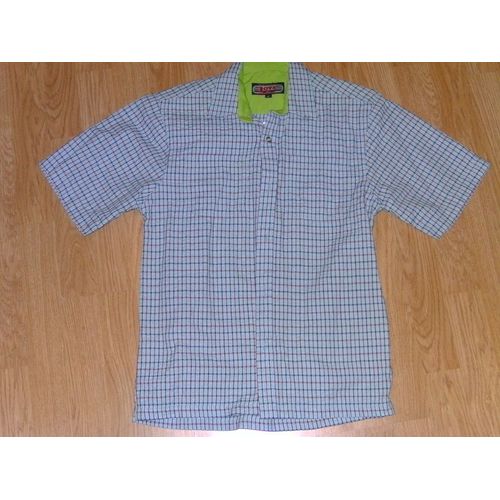 Chemise Bleue À Lignes Bleu/Rouge Manches Courtes - Boyz Moving - Taille 12ans