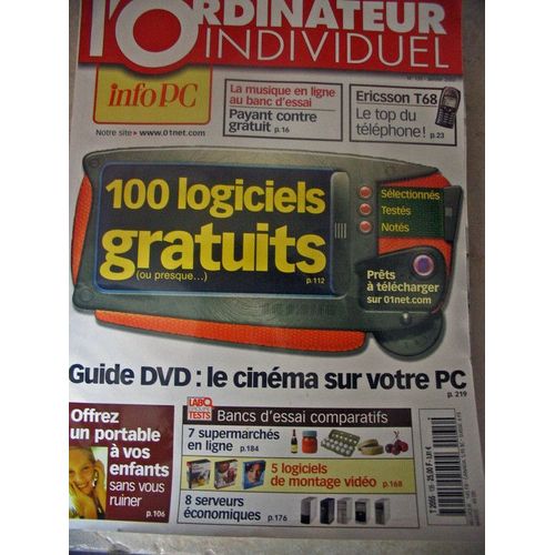 L'ordinateur Individuel  N° 135 : 100 Logiciels Gratuits