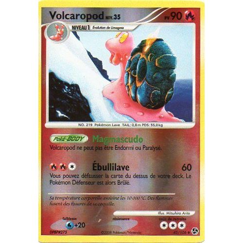 Pokemon  - Volcaropod  "Duels Au Sommet" 90 Pv 45/106 Holo