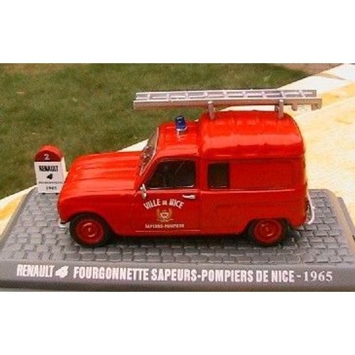 Renault 4 R4 Fourgonnette Sapeurs Pompiers De Nice 1965 Universal Hobbies 1/43-Universal Hobbies