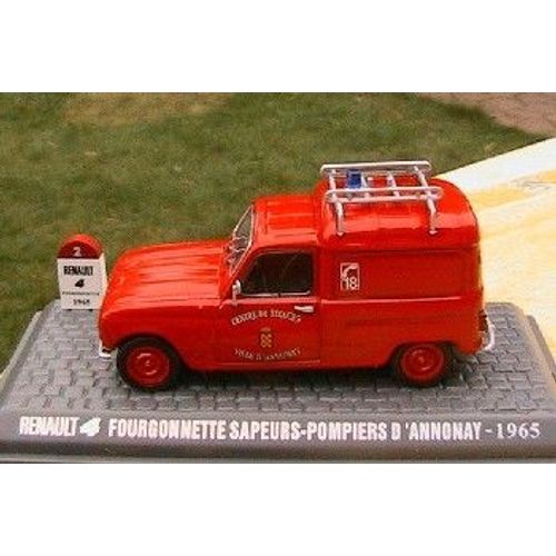 Renault 4 R4 Fourgonnette Sapeurs Pompiers D'annonay 1965 Universal Hobbies 1/43-Universal Hobbies