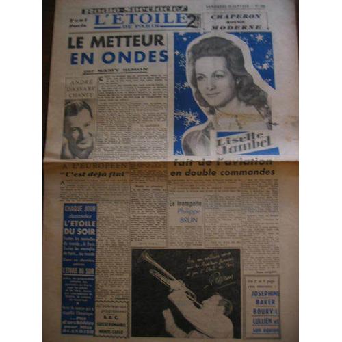 Radio Spectacles  L'etoile De Paris  (Samy Simon Andre Dassary  Lisette Jambel  N° 100 : Bourvil :Jean Wetzel: Josephine Baker